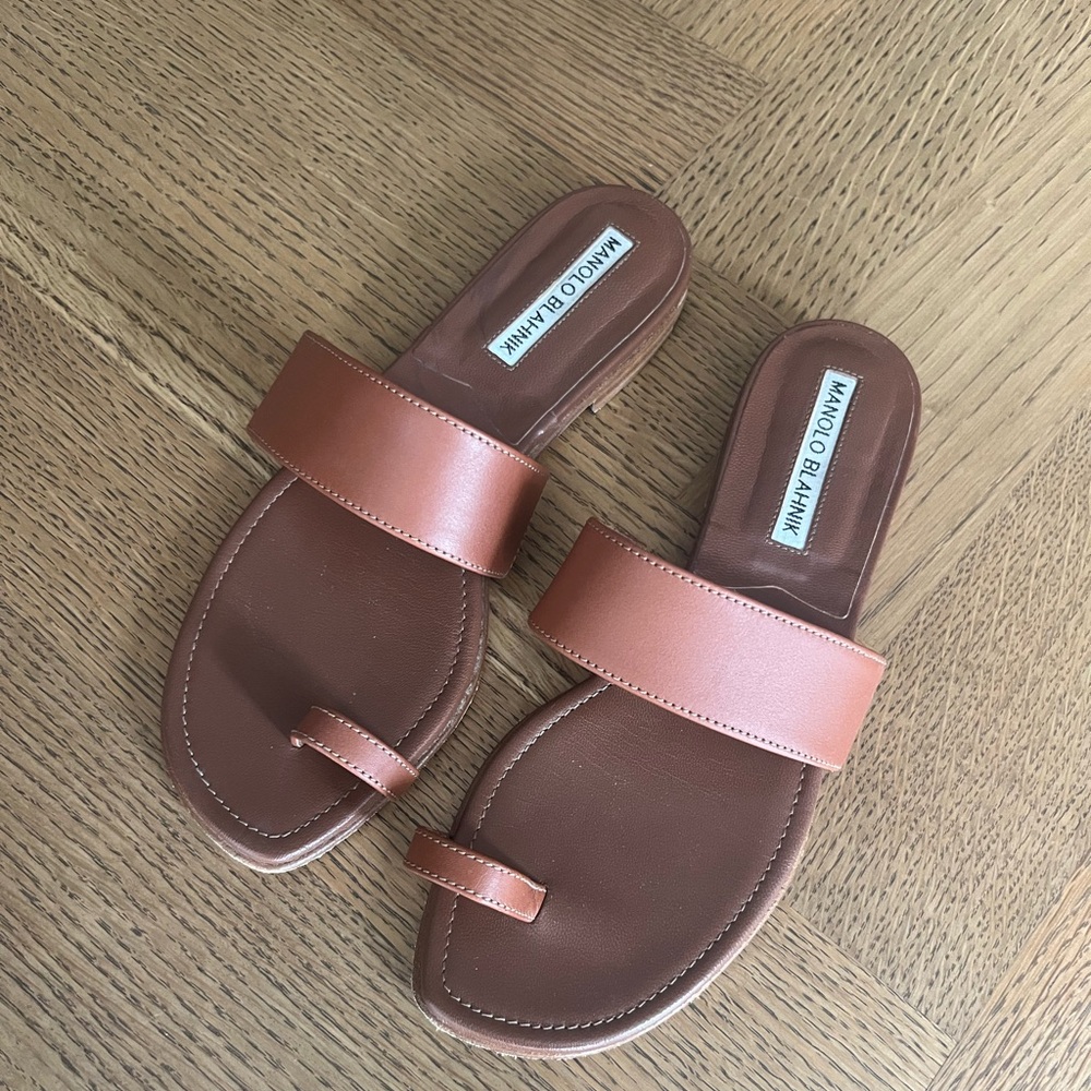 Manolo Blahnik Brown Sandals